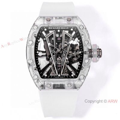 MS Factory Swiss Richard Mille RM 27-03 Clear Sapphire Tourbillon Watch for Men